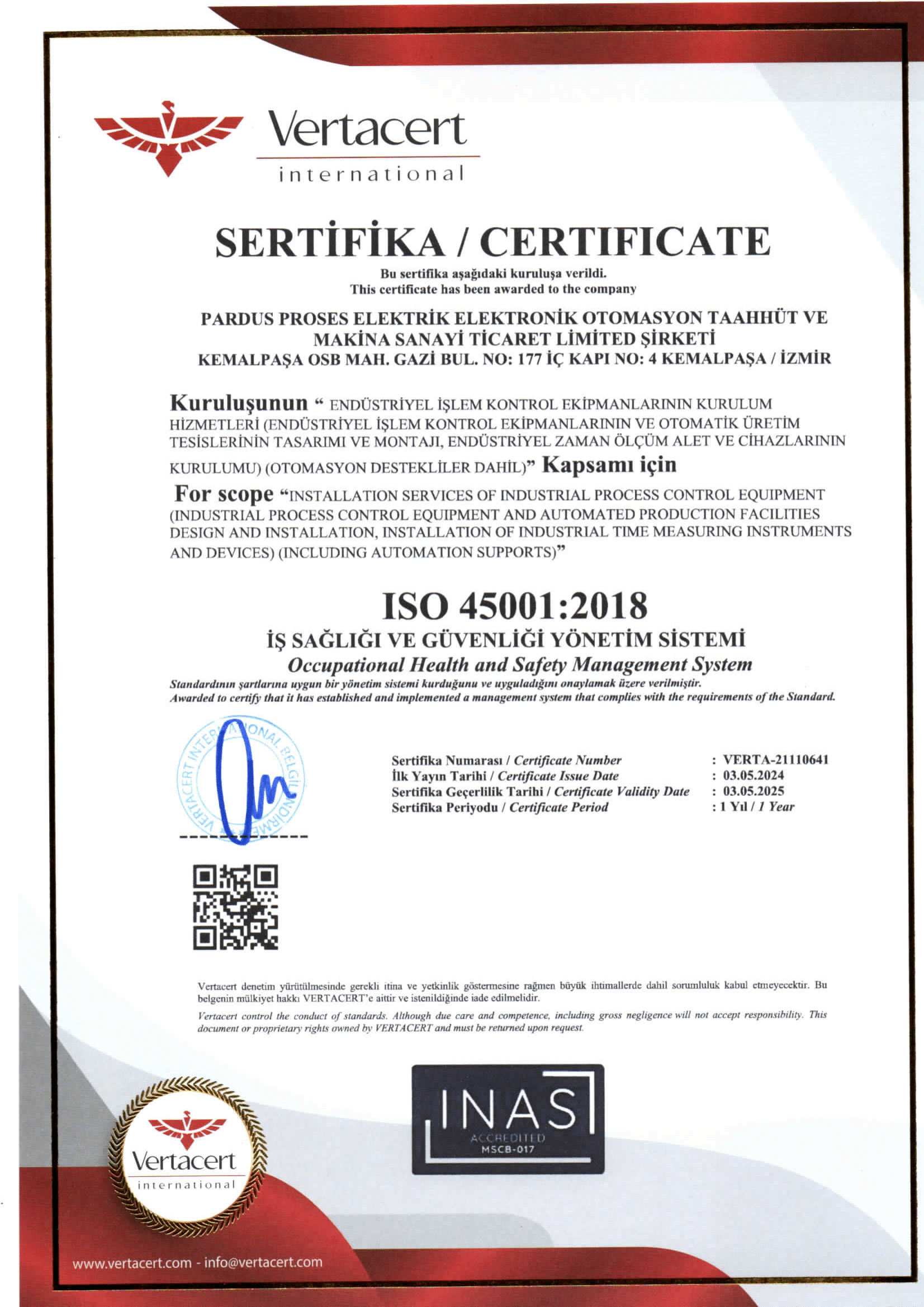 İŞ SAĞLIĞI VE GÜVENLİĞİ YÖNETİM SİSTEMİ